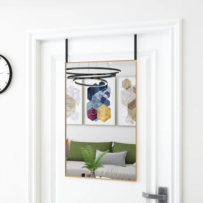 Specchio da Porta Oro 50x80 cm in Vetro e Alluminio | homemem39