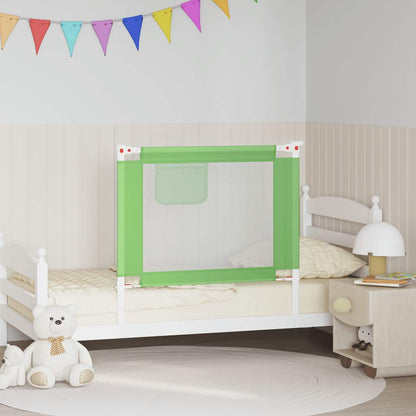 Sponda Letto di Sicurezza per Bambini Verde 90x25 cm in Tessuto