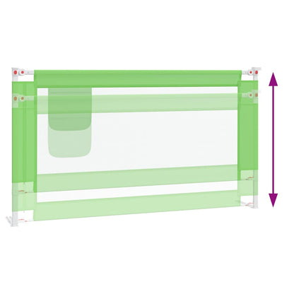 Sponda Letto di Sicurezza per Bambini Verde 150x25cm in Tessuto - homemem39