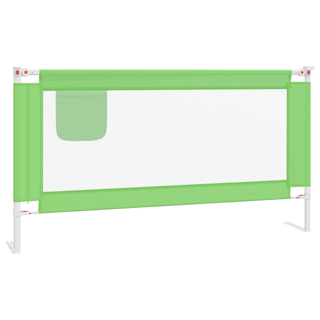 Sponda Letto di Sicurezza per Bambini Verde 160x25cm in Tessuto - homemem39