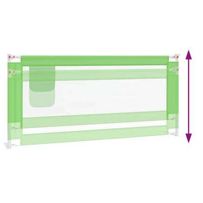 Sponda Letto di Sicurezza per Bambini Verde 200x25cm in Tessuto | homemem39