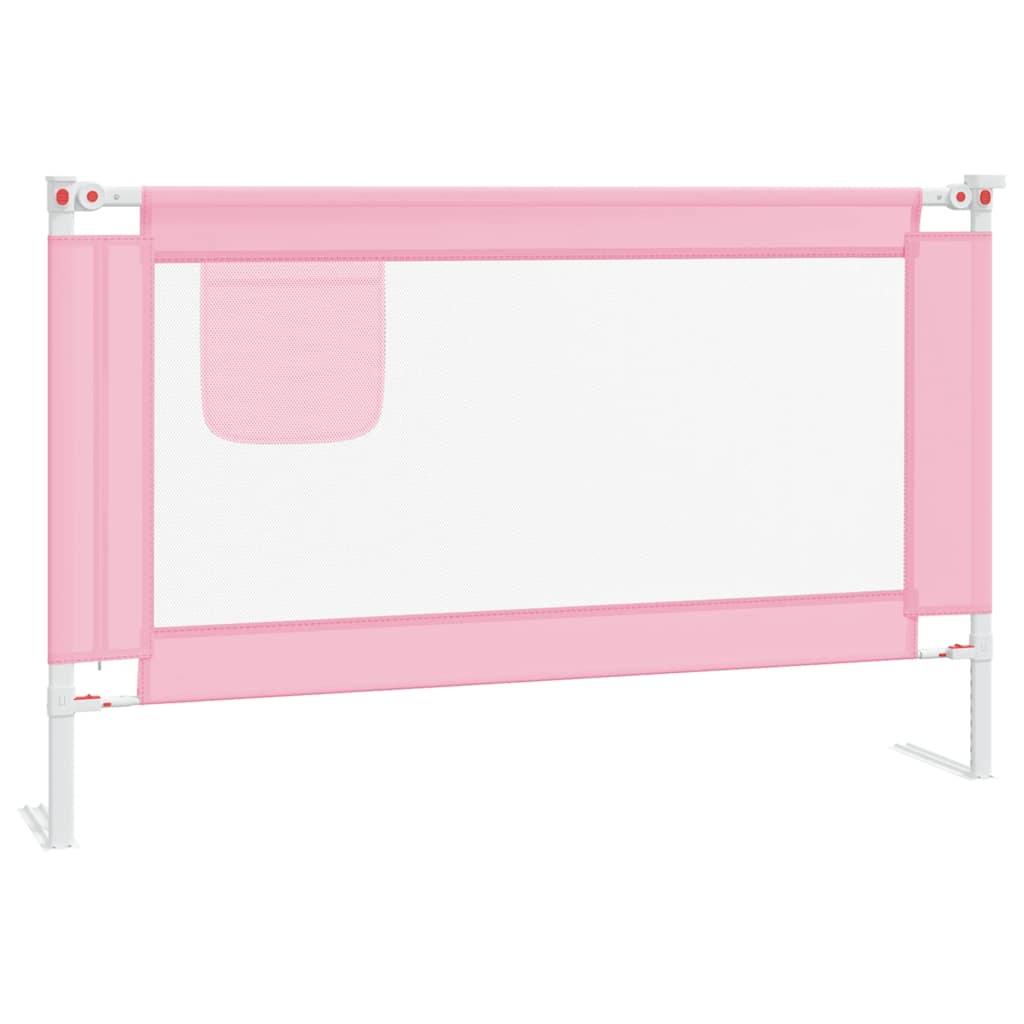 Sponda Letto di Sicurezza per Bambini Rosa 120x25 cm Tessuto | homemem39