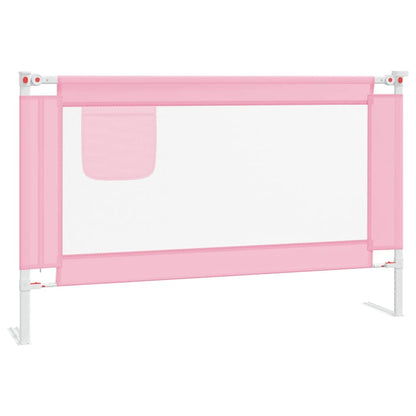 Sponda Letto di Sicurezza per Bambini Rosa 120x25 cm Tessuto | homemem39