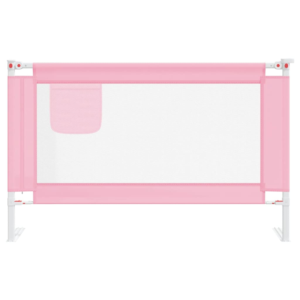 Sponda Letto di Sicurezza per Bambini Rosa 120x25 cm Tessuto | homemem39