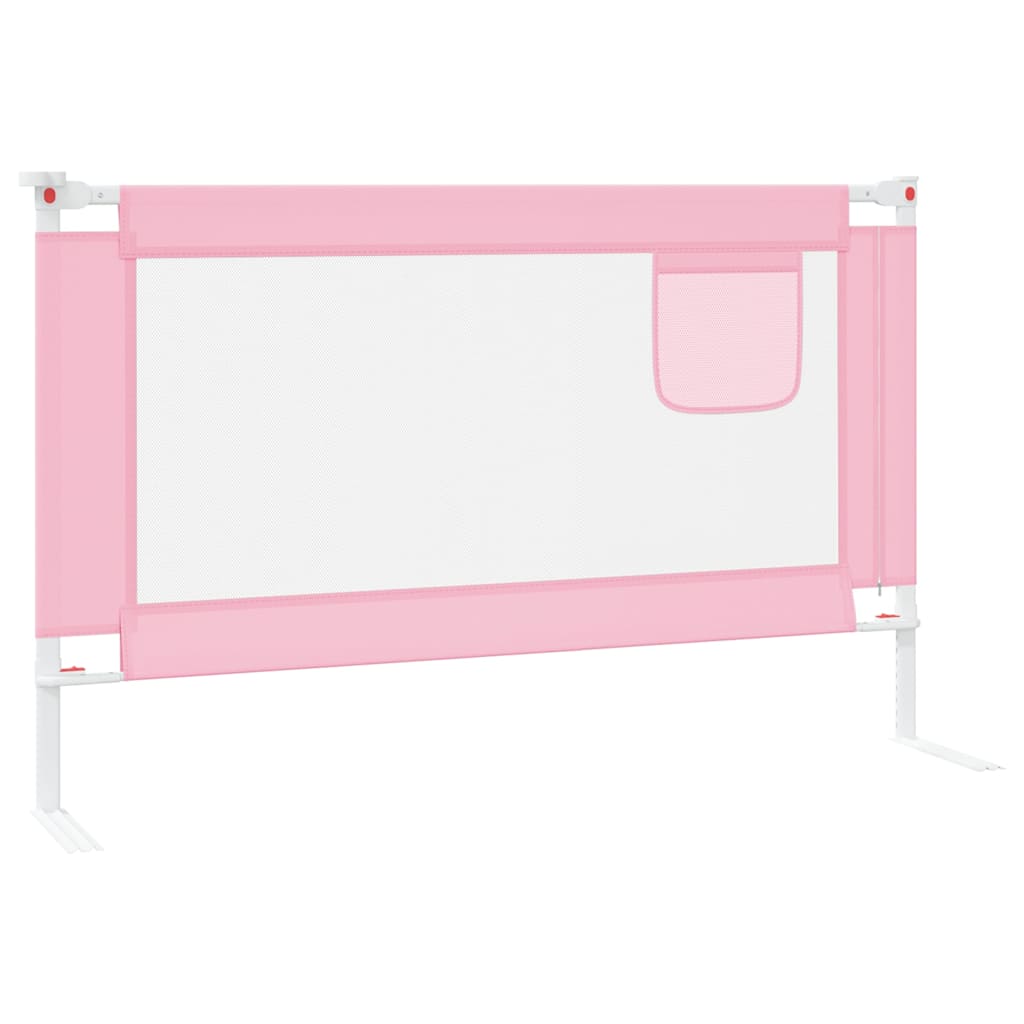 Sponda Letto di Sicurezza per Bambini Rosa 120x25 cm Tessuto | homemem39