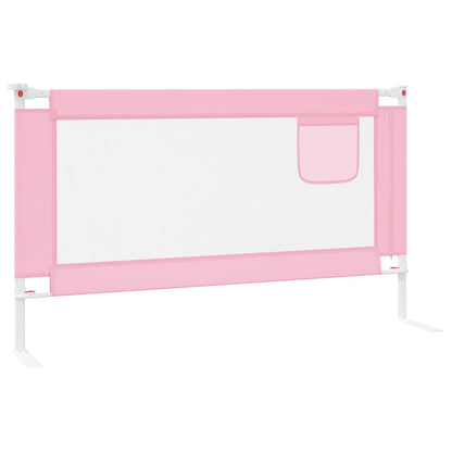 Sponda Letto di Sicurezza per Bambini Rosa 140x25cm in Tessuto