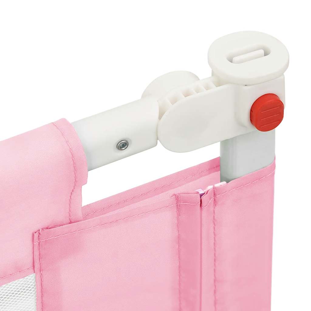 Sponda Letto di Sicurezza per Bambini Rosa 180x25 cm Tessuto | homemem39