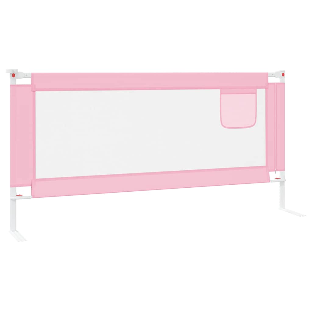 Sponda Letto di Sicurezza per Bambini Rosa 190x25 cm Tessuto | homemem39