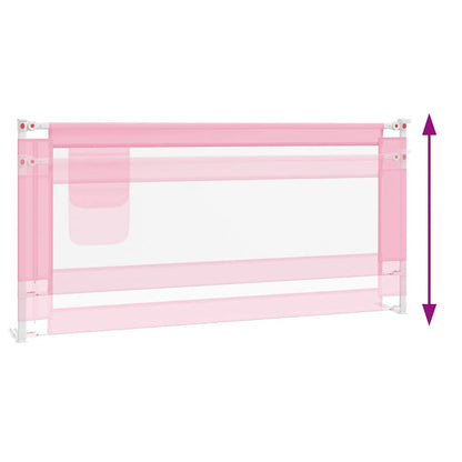 Sponda Letto di Sicurezza per Bambini Rosa 190x25 cm Tessuto | homemem39