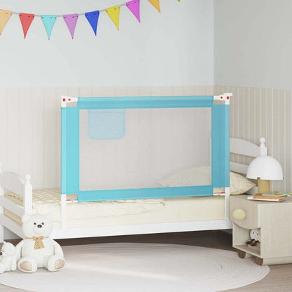 Sponda Letto di Sicurezza per Bambini Blu 120x25 cm in Tessuto | homemem39