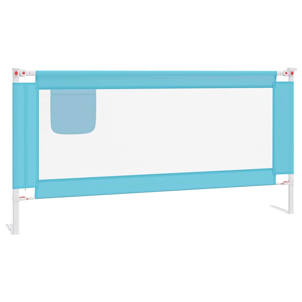 Sponda Letto di Sicurezza per Bambini Blu 180x25 cm in Tessuto | homemem39