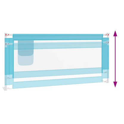 Sponda Letto di Sicurezza per Bambini Blu 200x25 cm in Tessuto | homemem39