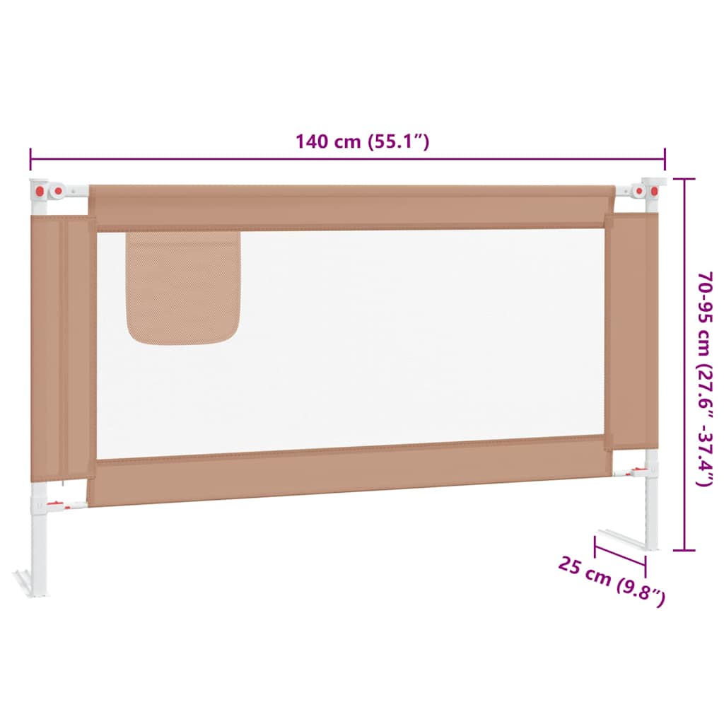 Sponda Letto di Sicurezza per Bambini Talpa 140x25cm in Tessuto - homemem39