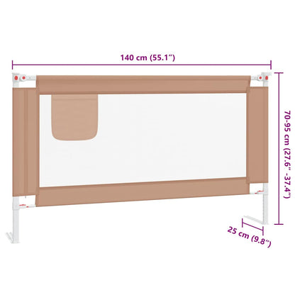 Sponda Letto di Sicurezza per Bambini Talpa 140x25cm in Tessuto - homemem39