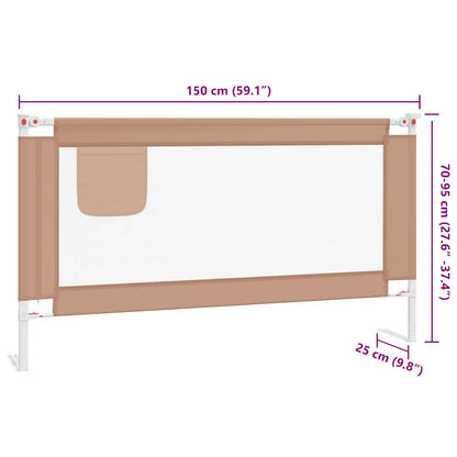 Sponda Letto di Sicurezza per Bambini Talpa 150x25cm in Tessuto | homemem39