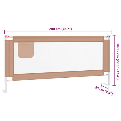 Sponda Letto di Sicurezza per Bambini Talpa 200x25cm in Tessuto | homemem39