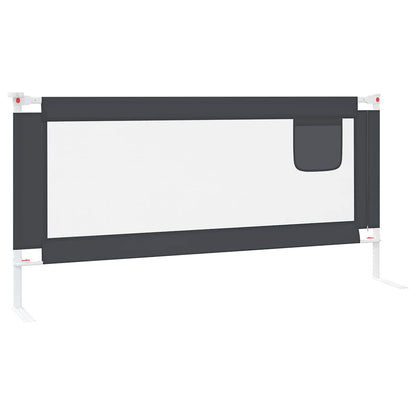Sponda Letto Sicurezza Bambini Grigio Scuro 190x25 cm Tessuto | homemem39