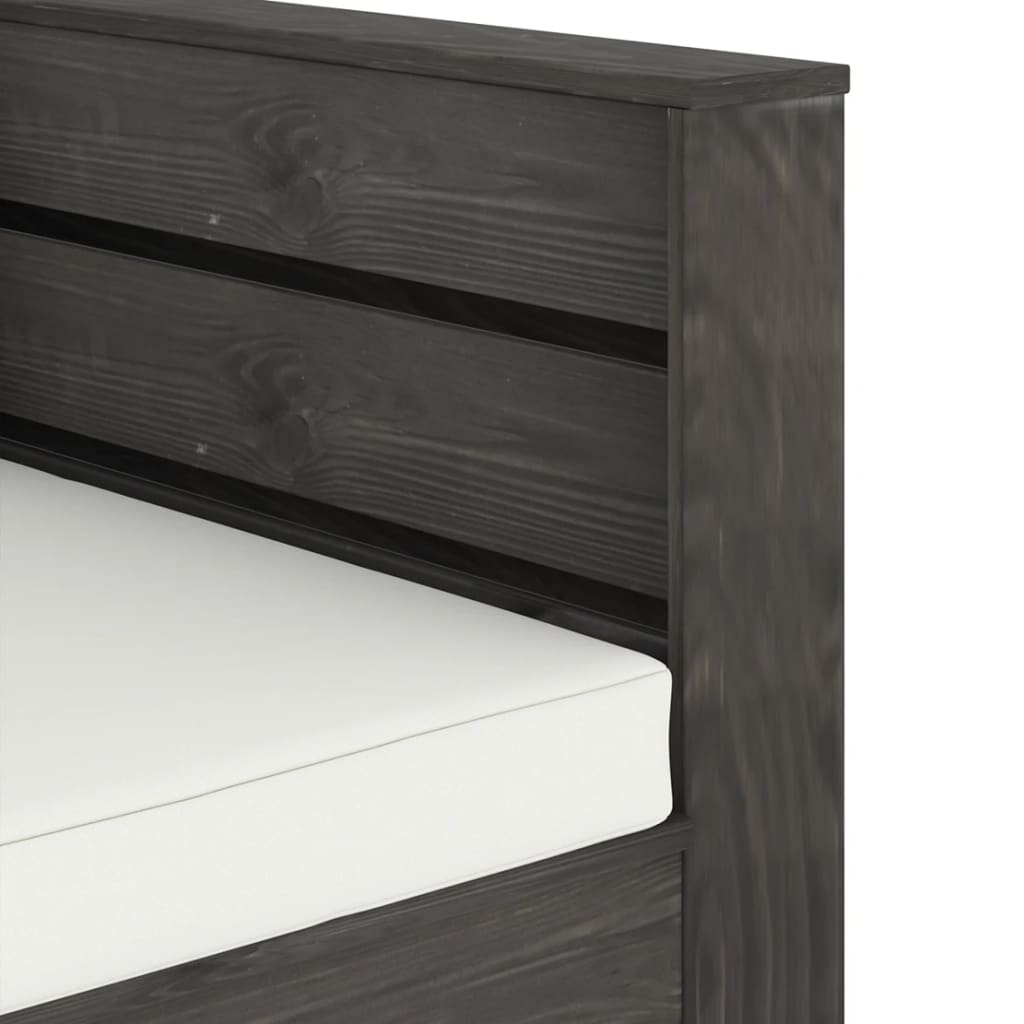 Set Salotto da Giardino 2pz con Cuscini Legno Impregnato Grigio - homemem39