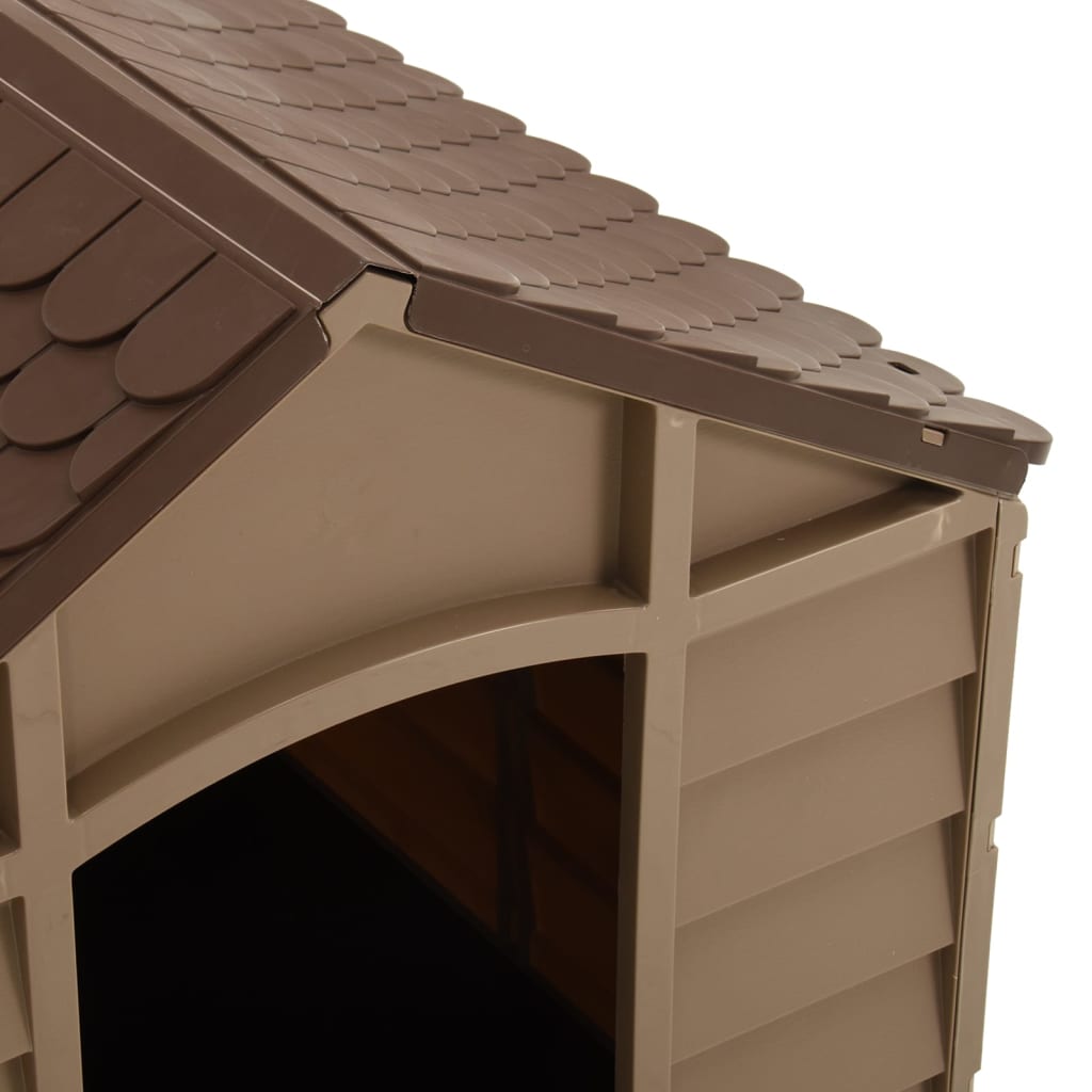 Cuccia per Cani Marrone 71x71,5x68 cm in PP - homemem39