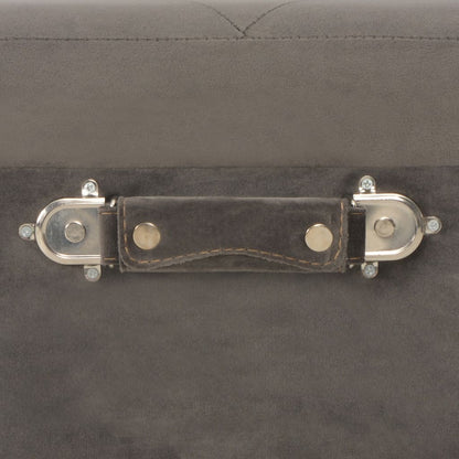 Sgabello con Contenitore 40 cm in Velluto Grigio - homemem39