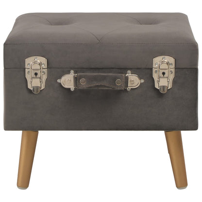 Sgabelli con Contenitore 3 pz in Velluto Grigio | homemem39