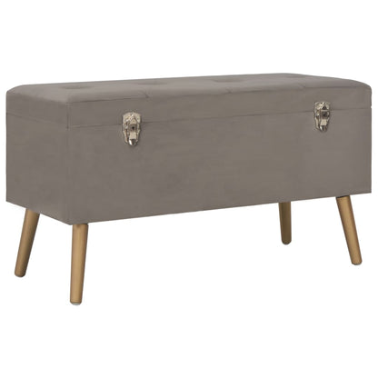 Sgabelli con Contenitore 3 pz in Velluto Grigio | homemem39