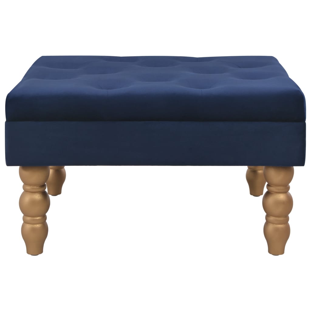 Sgabello Blu Marino 60x60x36 cm in Velluto - homemem39