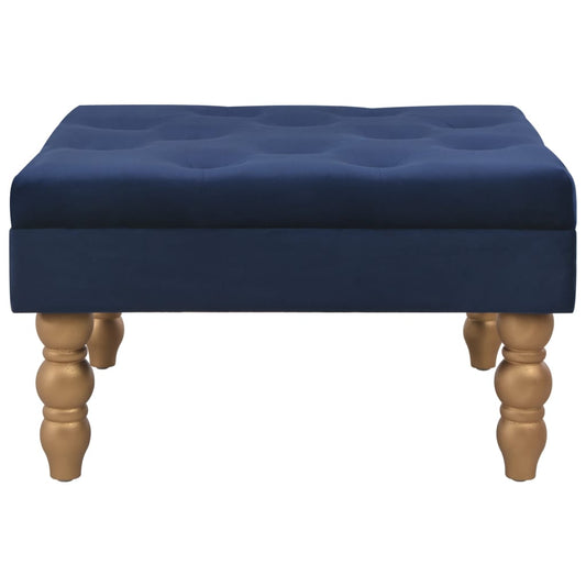 Sgabello Blu Marino 60x60x36 cm in Velluto - homemem39