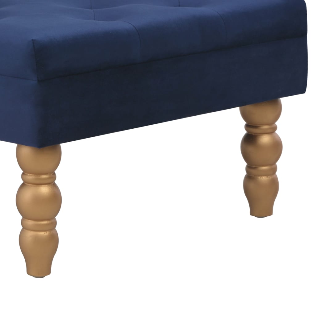 Sgabello Blu Marino 60x60x36 cm in Velluto - homemem39