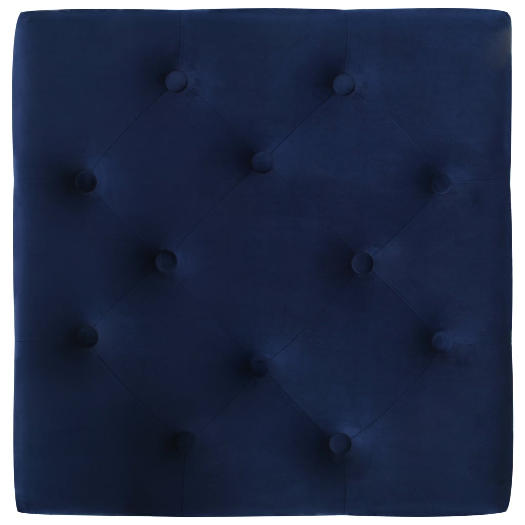 Sgabello Blu Marino 60x60x36 cm in Velluto - homemem39