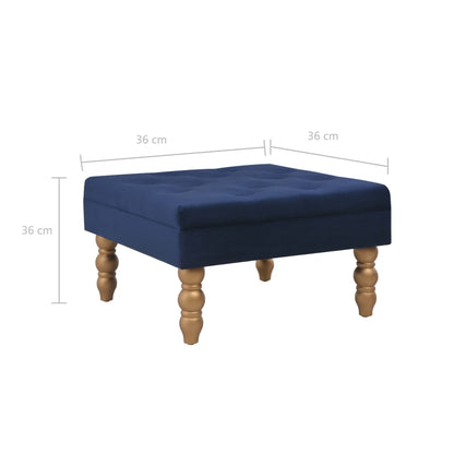 Sgabello Blu Marino 60x60x36 cm in Velluto - homemem39