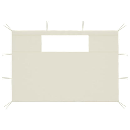 Pareti con Finestre per Gazebo 2 pz Crema | homemem39