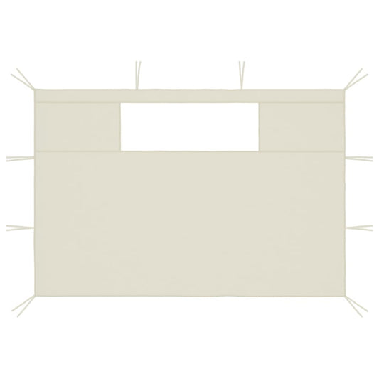 Pareti con Finestre per Gazebo 2 pz Crema | homemem39