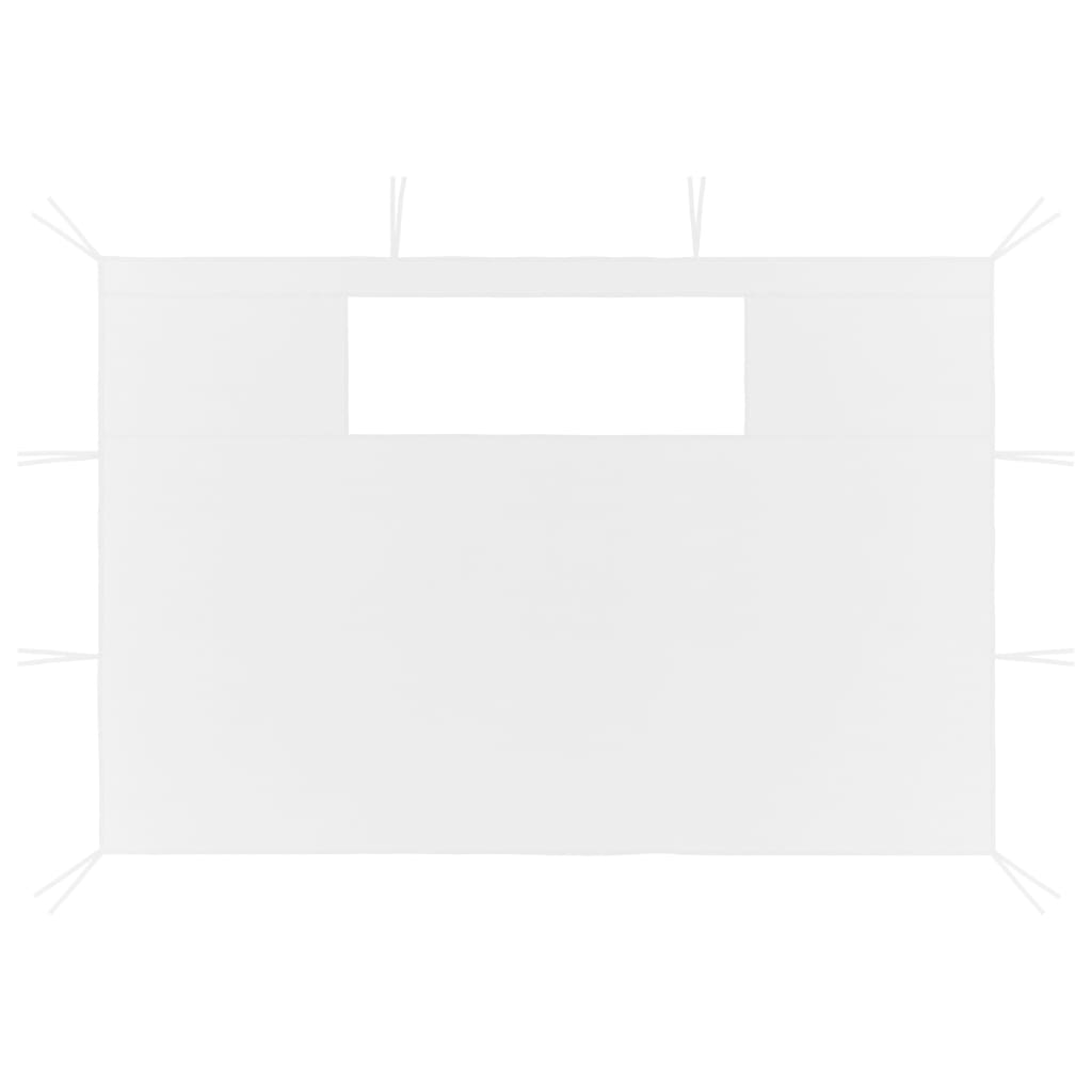Pareti con Finestre per Gazebo 2 pz Bianche