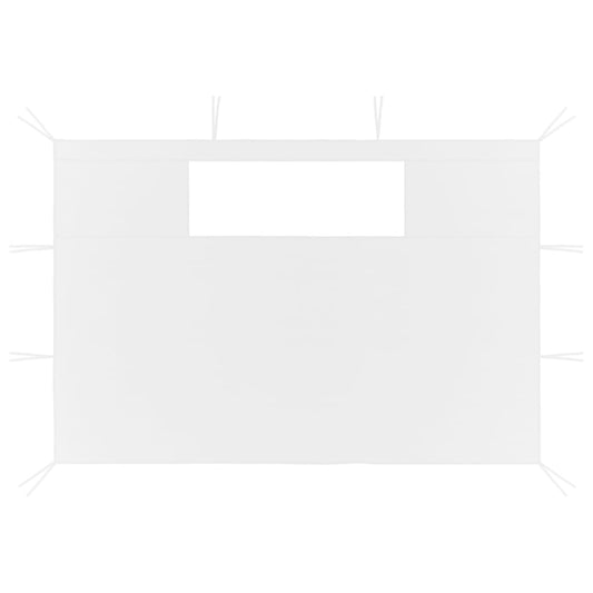 Pareti con Finestre per Gazebo 2 pz Bianche