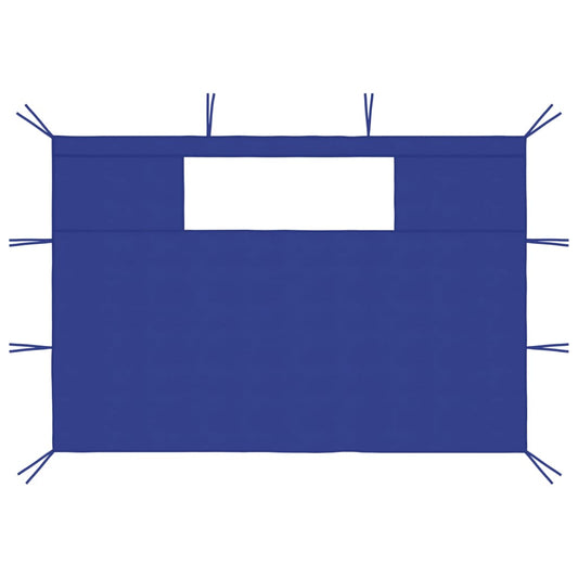 Pareti con Finestre per Gazebo 2 pz Blu | homemem39