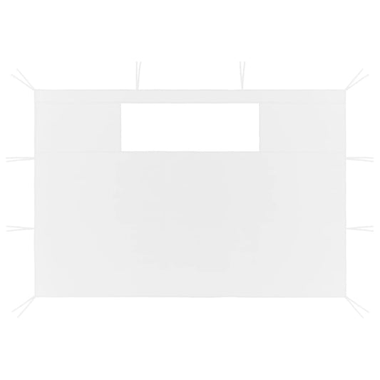 Pareti con Finestre per Gazebo 2 pz Bianche