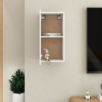 White TV stand 30.5x30x60 cm in multilayer wood