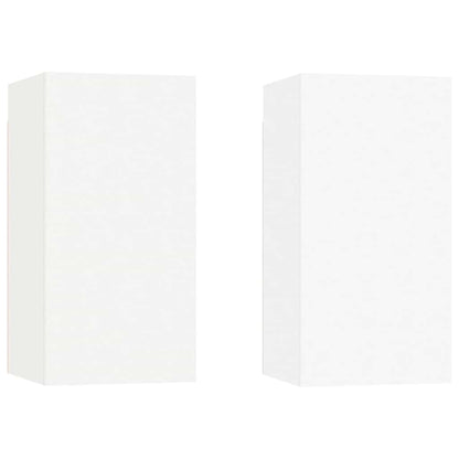 Mobili TV Bianchi 2 pz 30,5x30x60 cm in Legno Multistrato