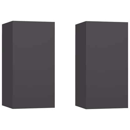 Mobili TV 2 pz Grigi 30,5x30x60 cm in Legno Multistrato - homemem39