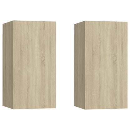 Mobili TV 2pz Rovere Sonoma 30,5x30x60 cm in Legno Multistrato