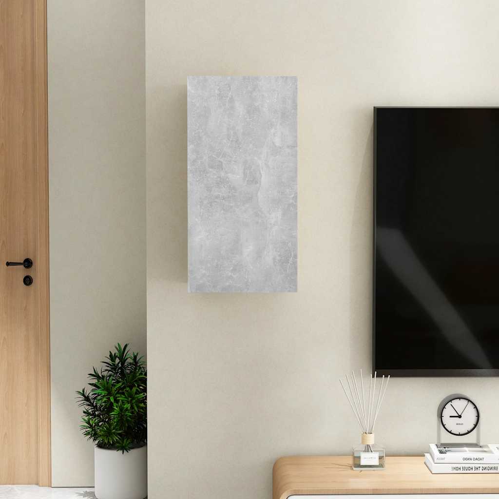 Mobile Porta TV Grigio Cemento 30,5x30x60 cm Legno Multistrato - homemem39