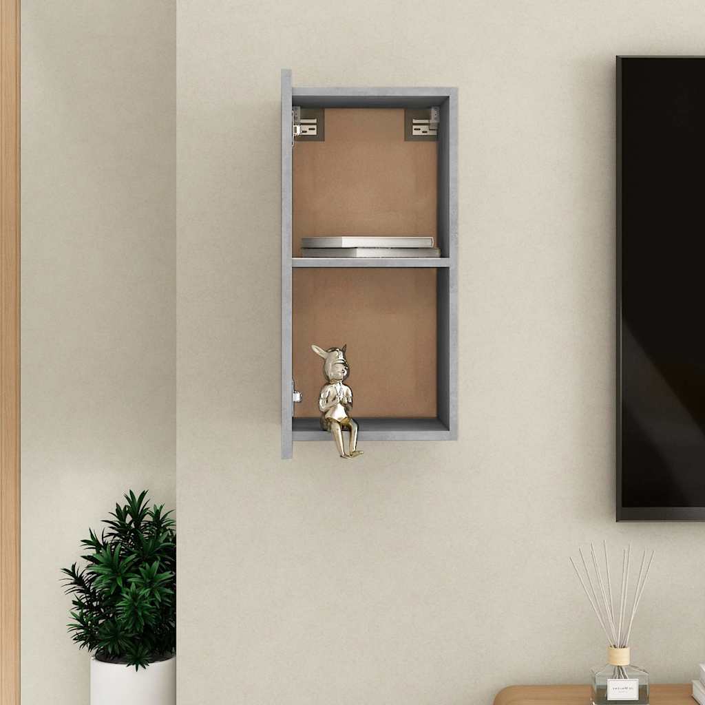 Mobile Porta TV Grigio Cemento 30,5x30x60 cm Legno Multistrato - homemem39