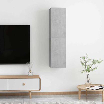 Mobili TV 2pz Grigio Cemento 30,5x30x60 cm Legno Multistrato
