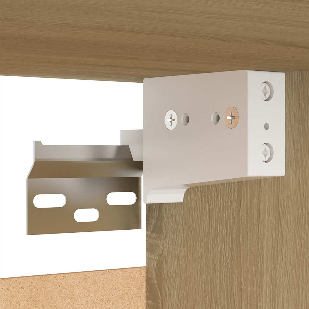 Mobile TV Bianco Rovere Sonoma 30,5x30x60 cm Legno Multistrato - homemem39
