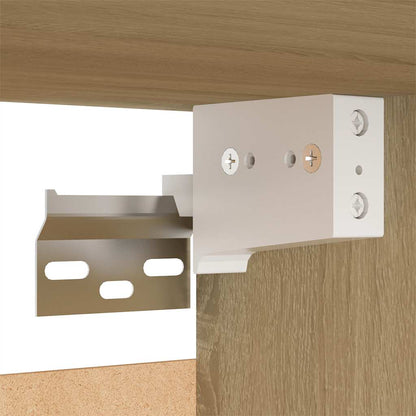 Mobile TV Bianco Rovere Sonoma 30,5x30x60 cm Legno Multistrato - homemem39