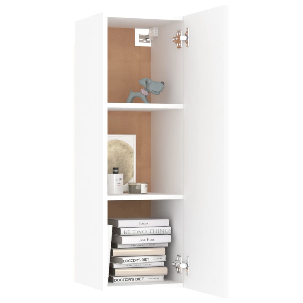 Mobile Porta TV Bianco 30,5x30x90 cm in Legno Multistrato - homemem39