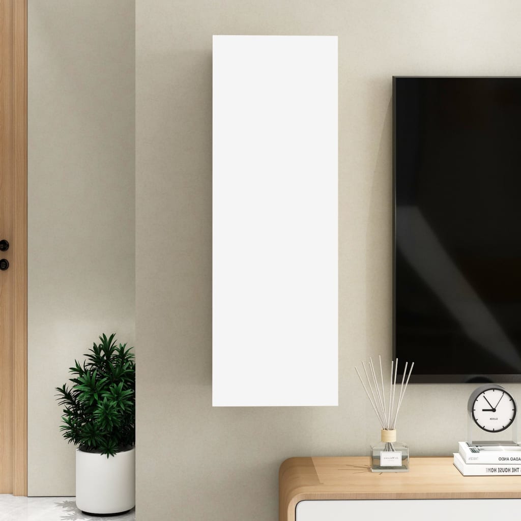 Mobile Porta TV Bianco 30,5x30x90 cm in Legno Multistrato - homemem39