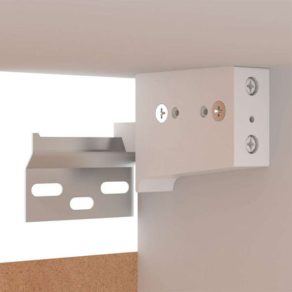 Mobili Porta TV 2pz Bianchi 30,5x30x90 cm in Legno Multistrato