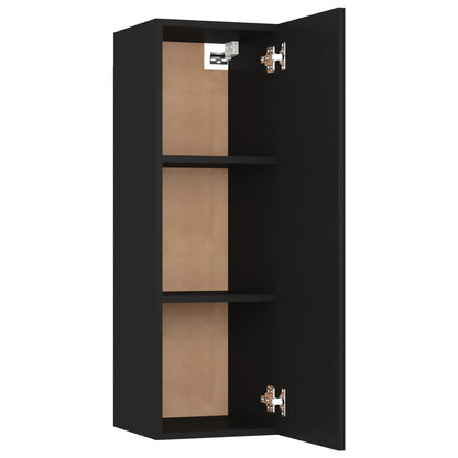 Mobile Porta TV Nero 30,5x30x90 cm in Legno Multistrato - homemem39